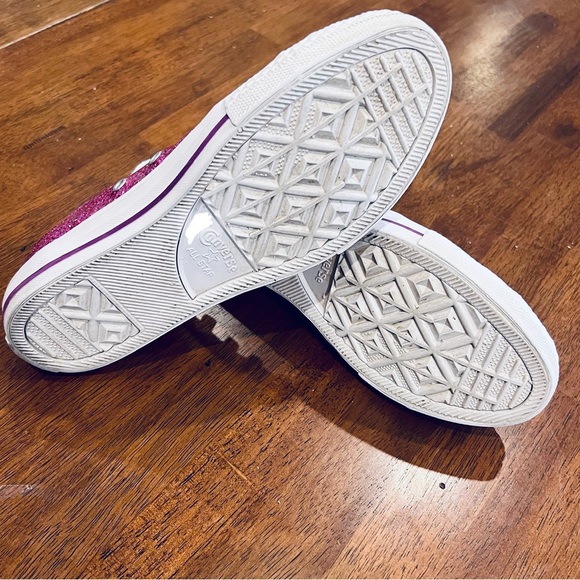 Converse Chuck Taylor All Star Glitter Low Top Sneakers Pink Girls 5, Womens 7 - Picture 12 of 13